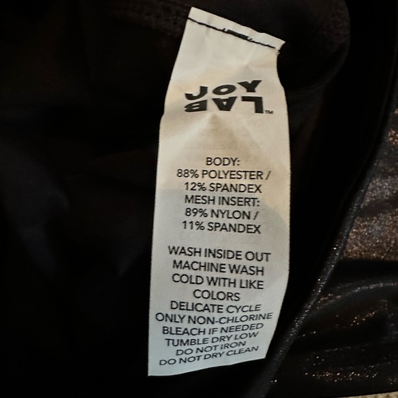NWOT JoyLab Sparkle Leggings Women's Large L High-Rise Seamless Metallic Mesh - Picture 10 of 11